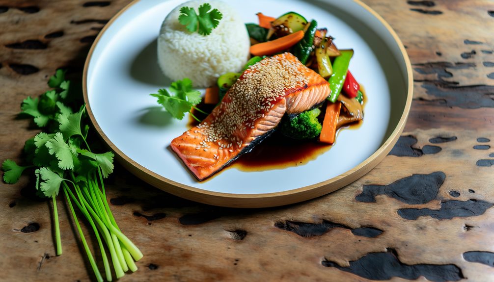 asian inspired salmon dish