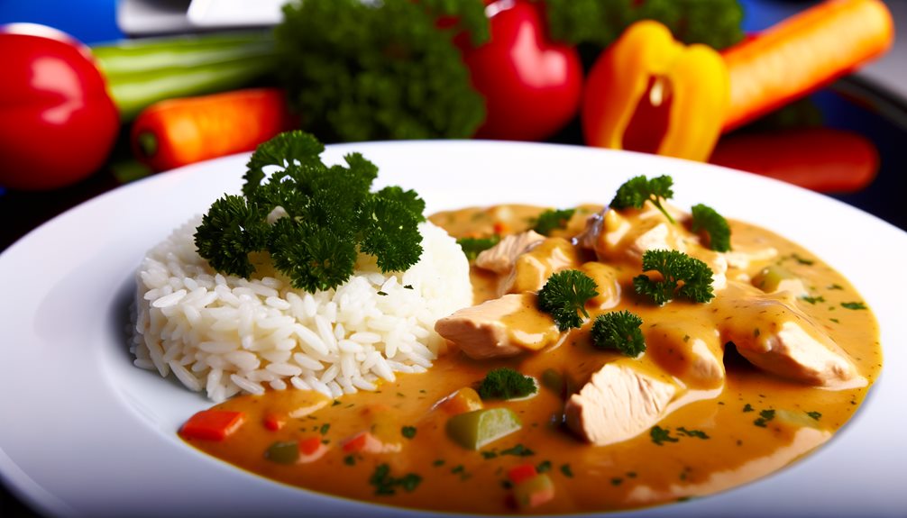 creamy chicken velvet dish