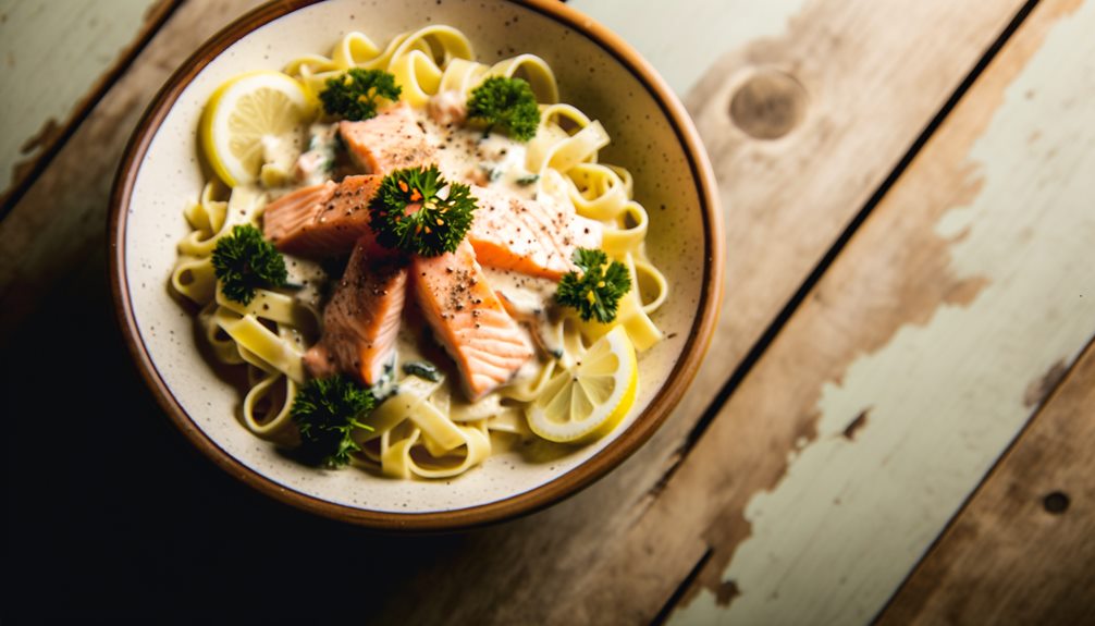 creamy salmon pasta dish