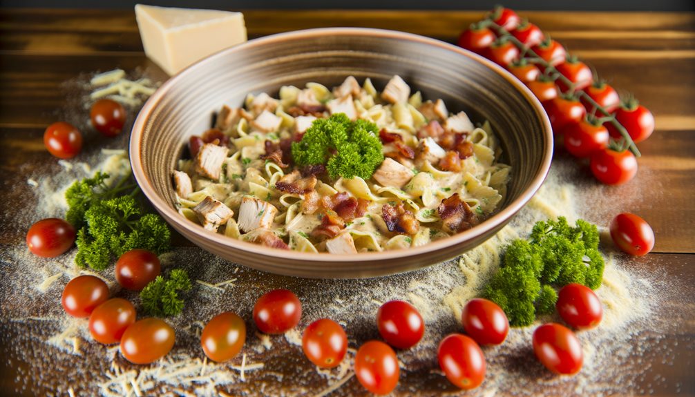 delicious chicken bacon pasta