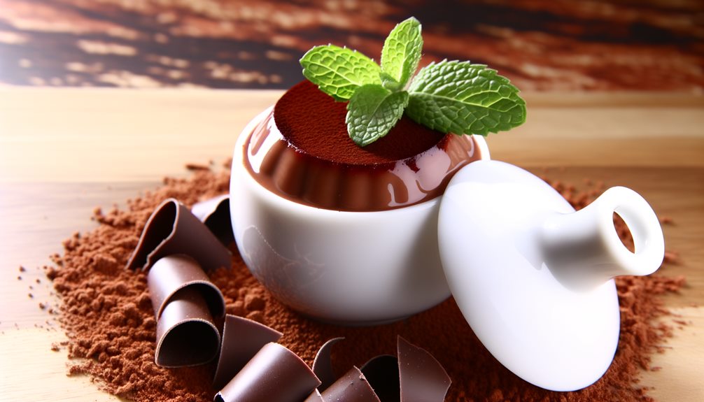 delicious chocolate egg custard