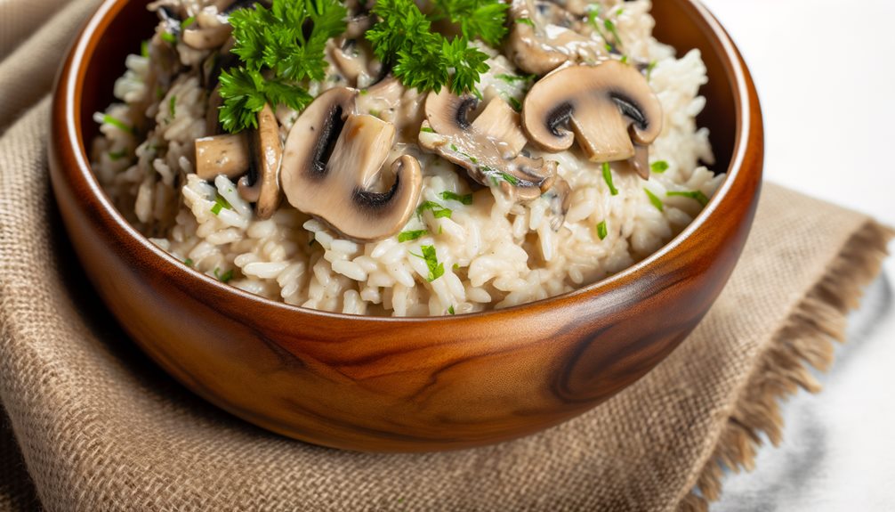 delicious creamy mushroom rice