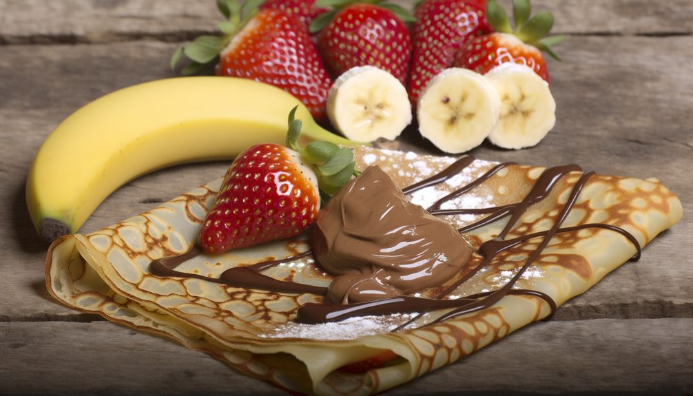 delicious nutella filled crepes