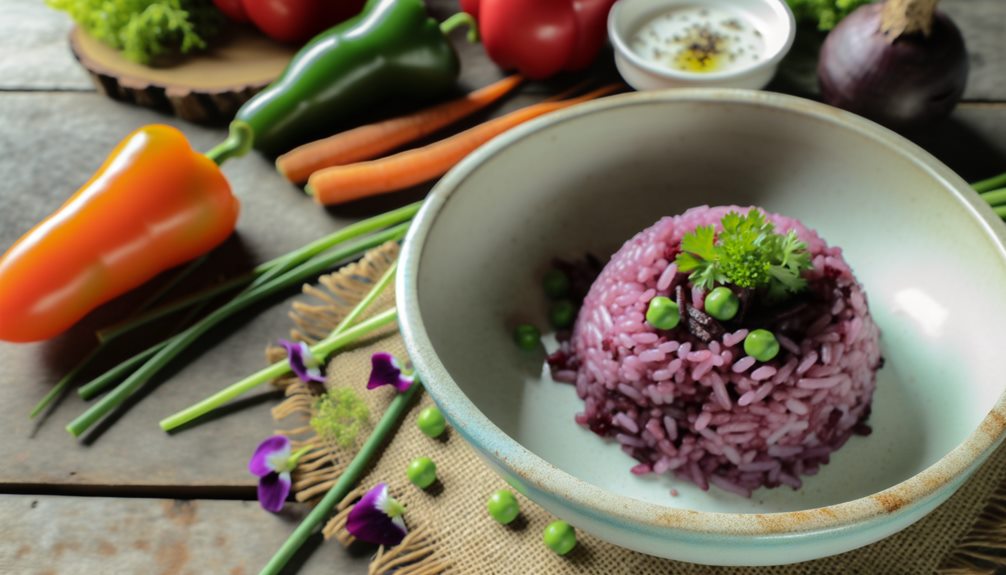 delicious purple rice dish