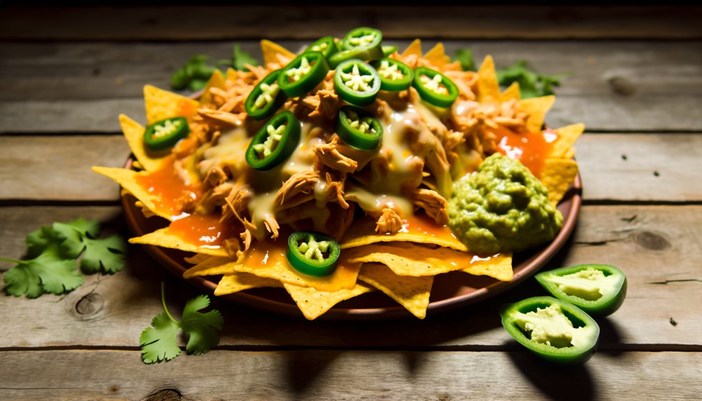delicious shredded chicken nachos