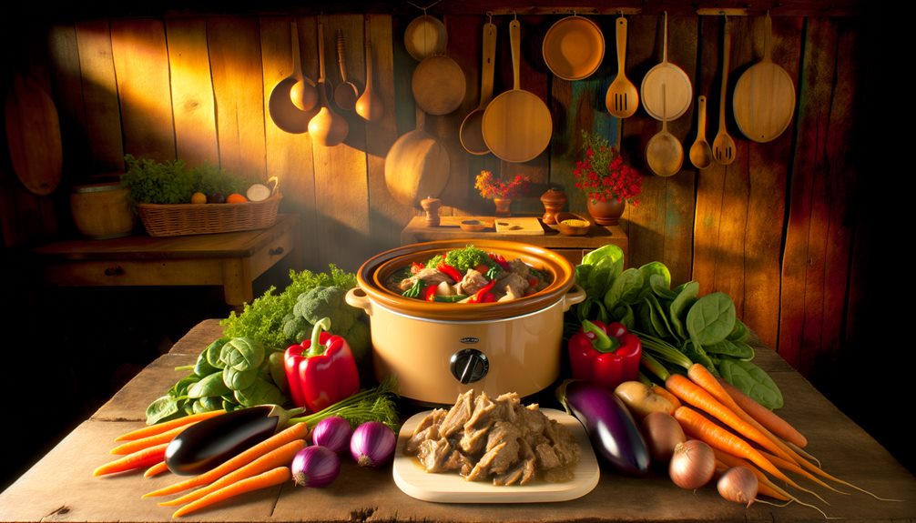 delicious turkey slow cooking
