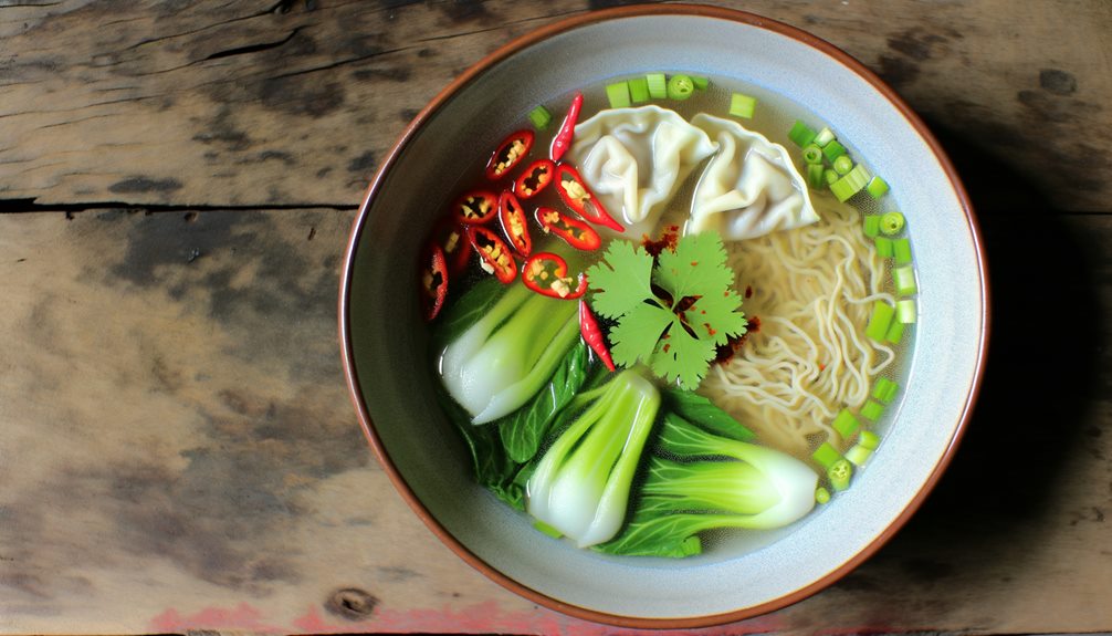 delicious wonton noodle soup