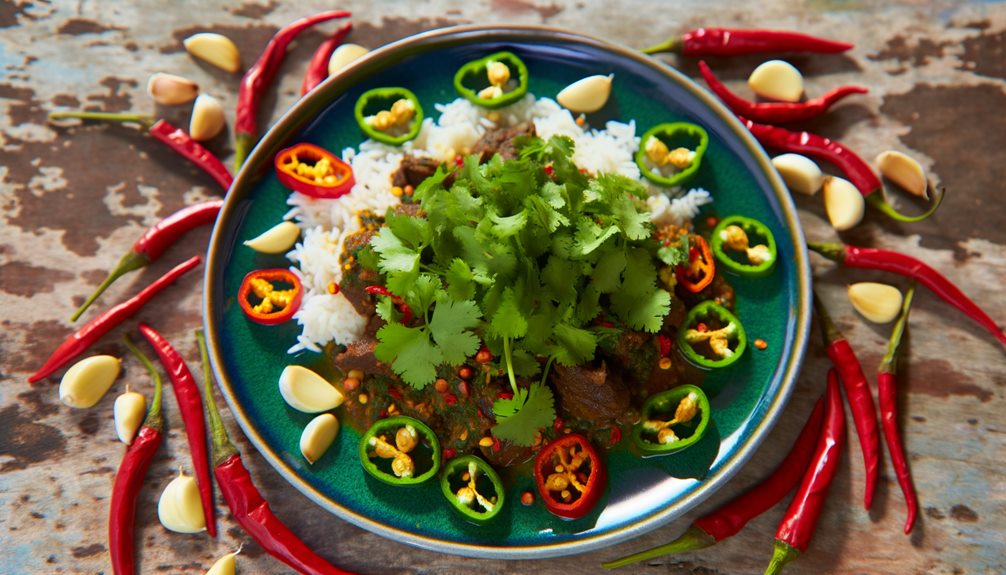 flavorful cumin spiced lamb dish