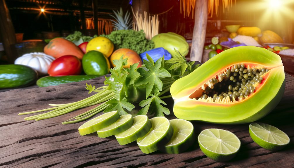 fresh green papaya salad