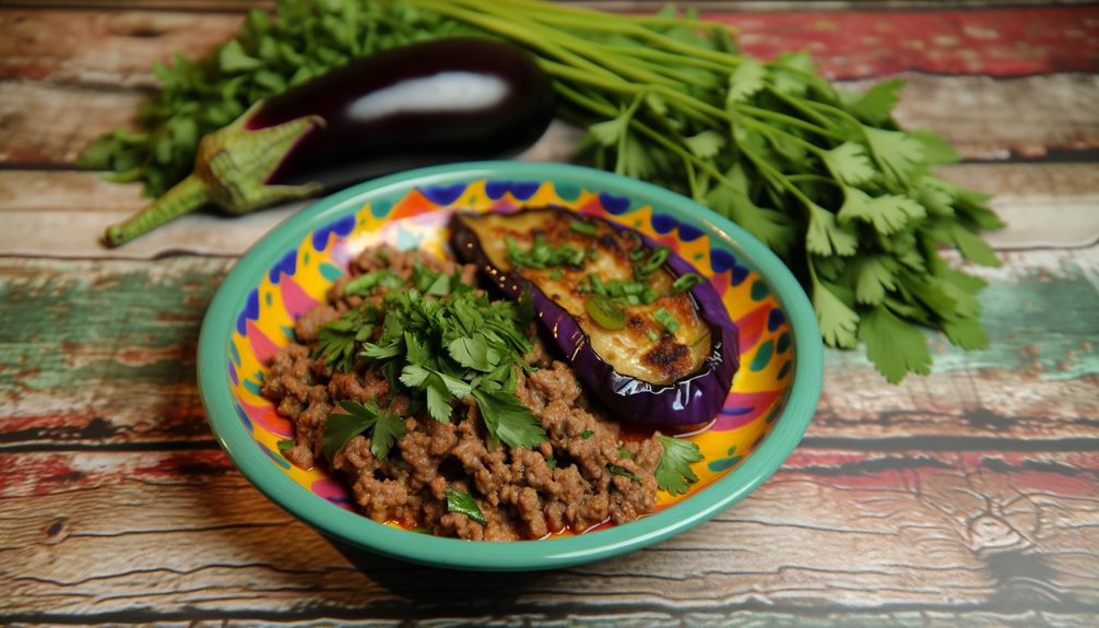 savory beef and eggplant
