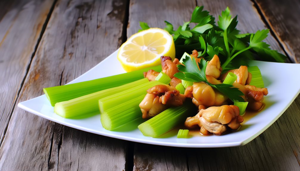 savory chicken celery dish