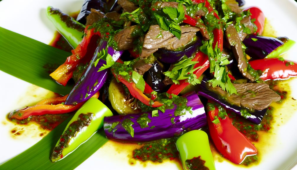 savory eggplant beef dish