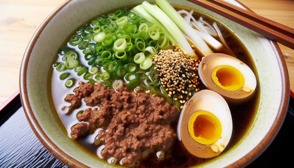 savory ground beef ramen