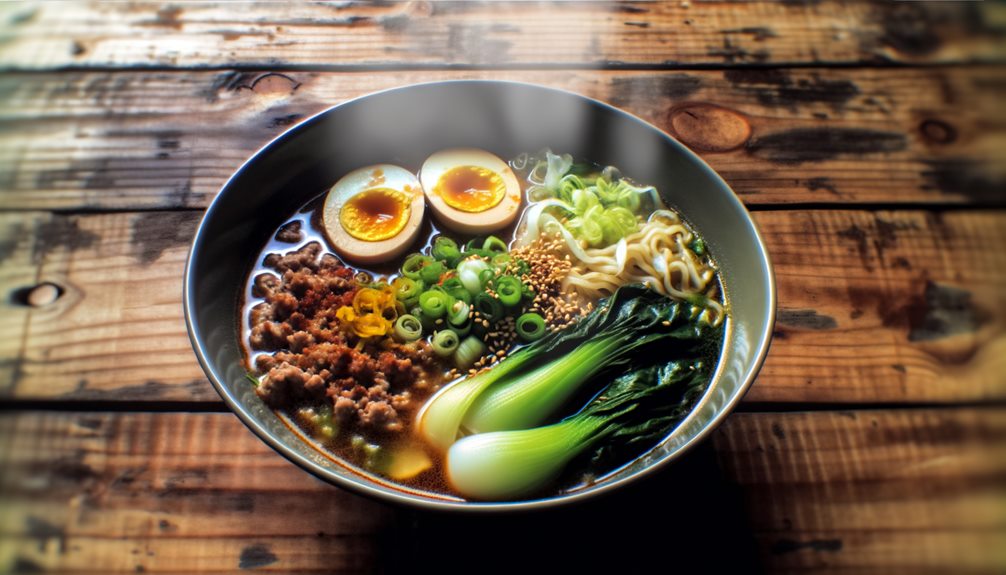 savory ground beef ramen