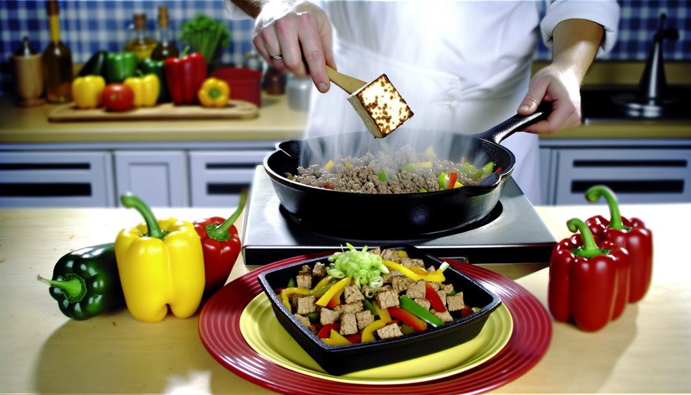 savory ground beef tofu