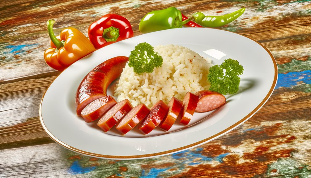 savory kielbasa rice dish