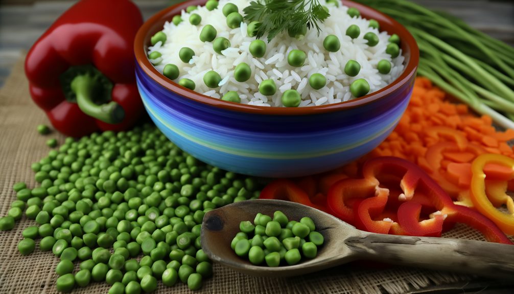 simple peas and rice